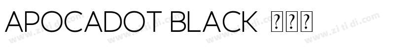 Apocadot Black字体转换